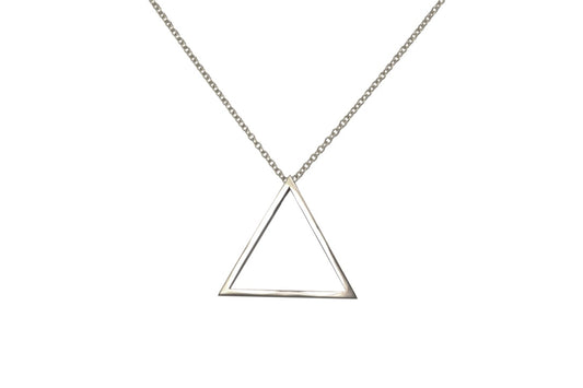 Triangle Necklace- "Strength" pendant Sterling Silver