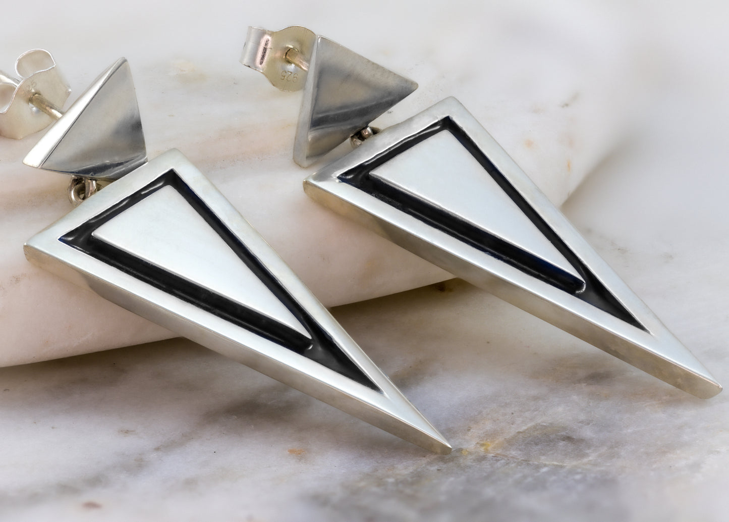 Badass sterling silver statement earrings