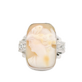 Vintage Cameo and diamond ring