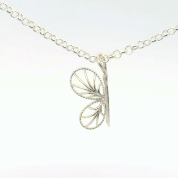 BFF Butterfly charm necklace- Sterling Silver