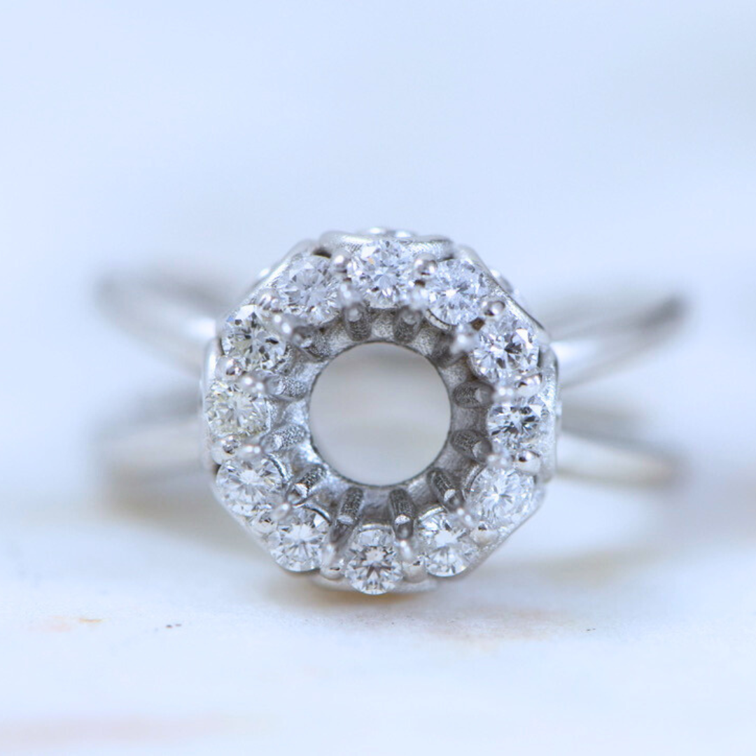Diamond Semi mount Engagement Ring- "Diana"