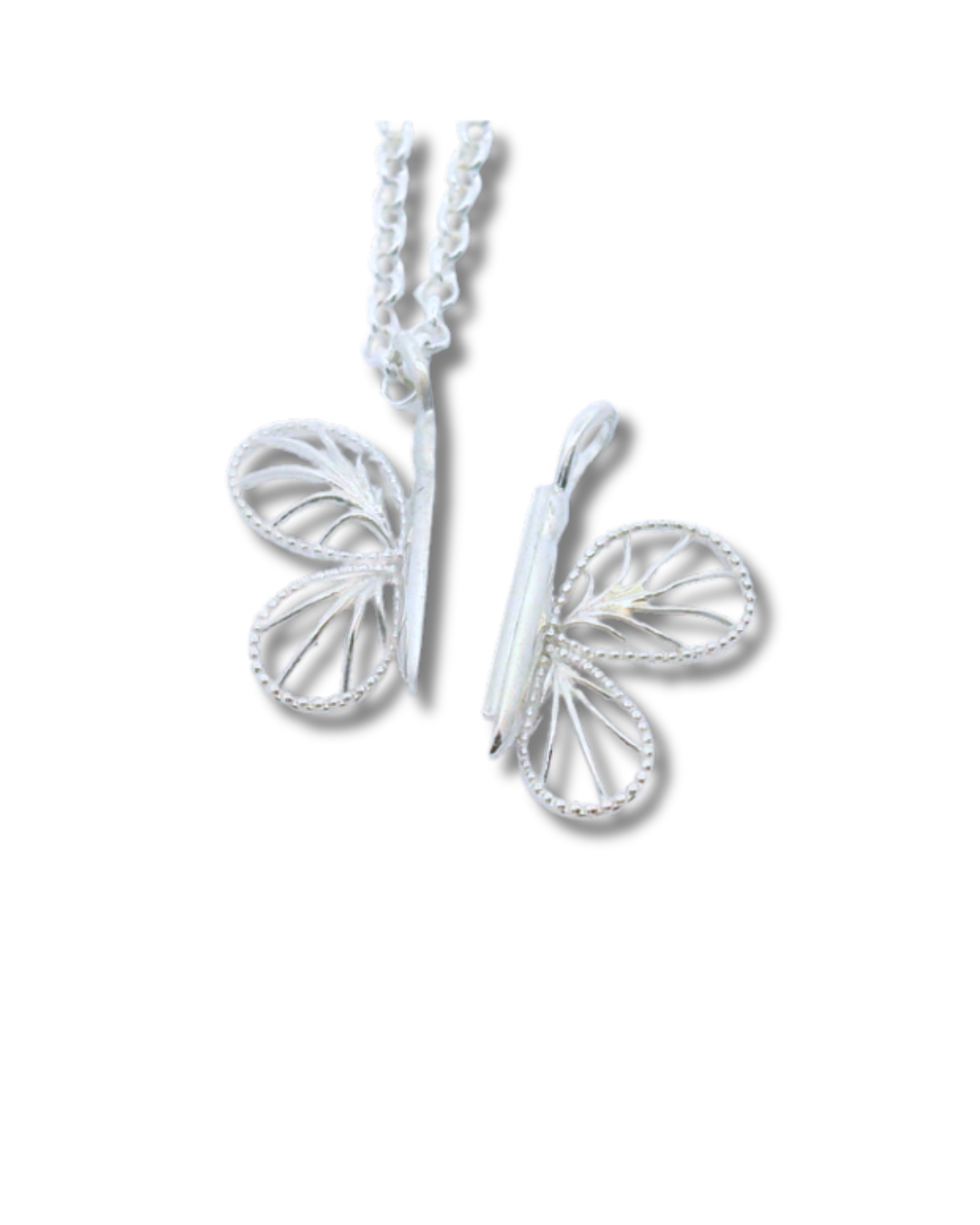 BFF Butterfly charm necklace- Sterling Silver