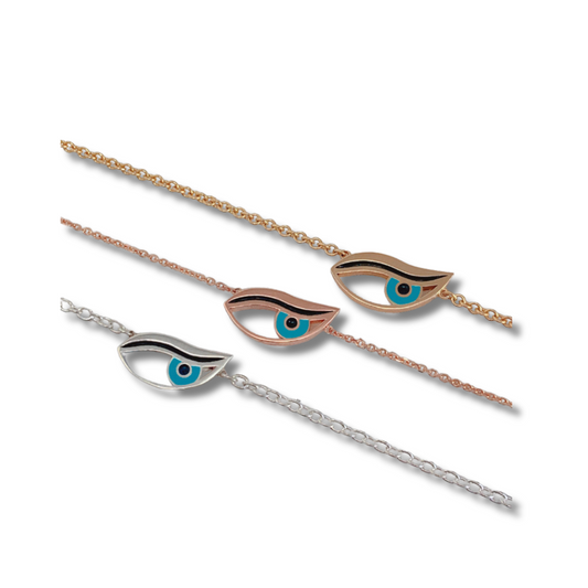 Evil Eye Bracelet- Silver