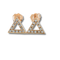GEO Diamond Cutout Triangle Stud "Strength" Earrings