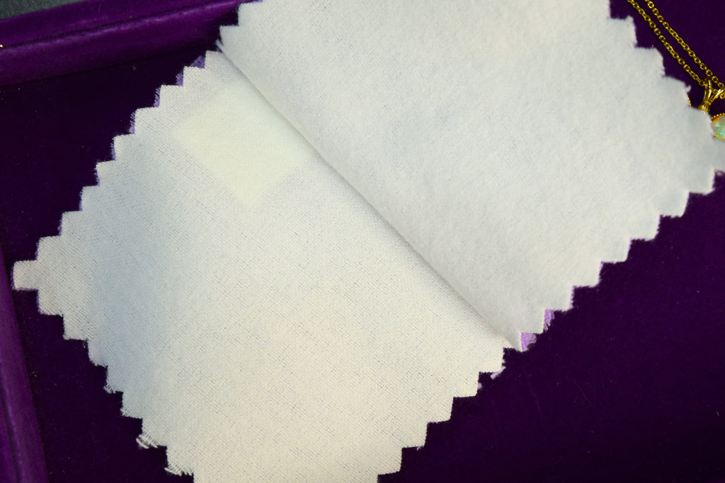 Silver jewelry cleaning cloth, polishing cloth, sterling silver jewelry cleaner