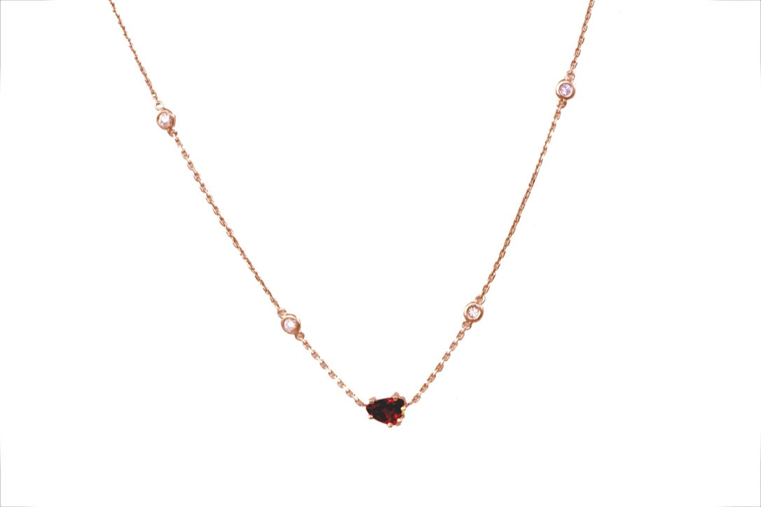 Ruby and diamond Necklace- "My Gem"