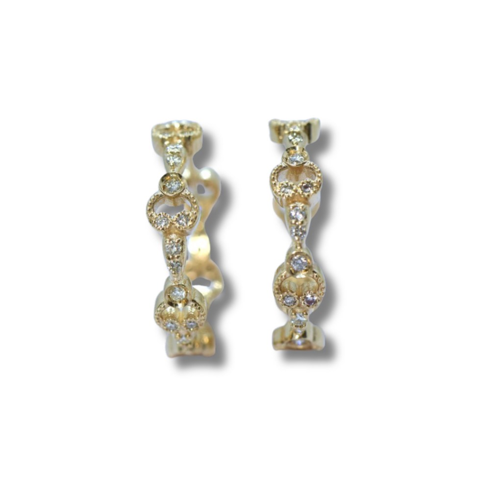Lover's Knot Diamond hoops