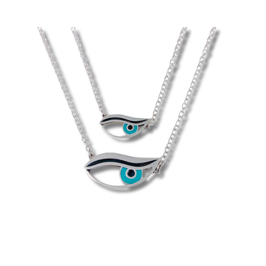 Evil Eye Necklace - Sterling Silver