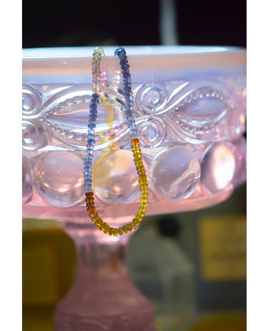 Sapphire cut necklace