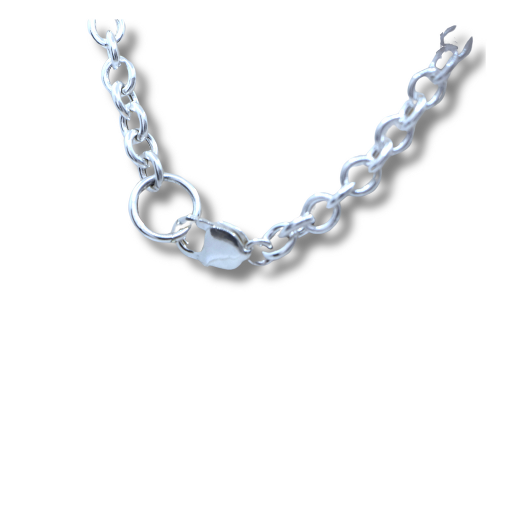 Evil Side Eye- XL sterling silver necklace