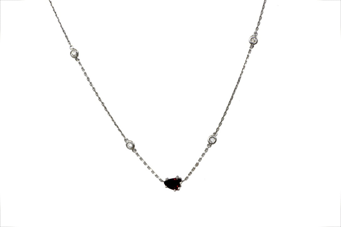 Ruby and diamond Necklace- "My Gem"
