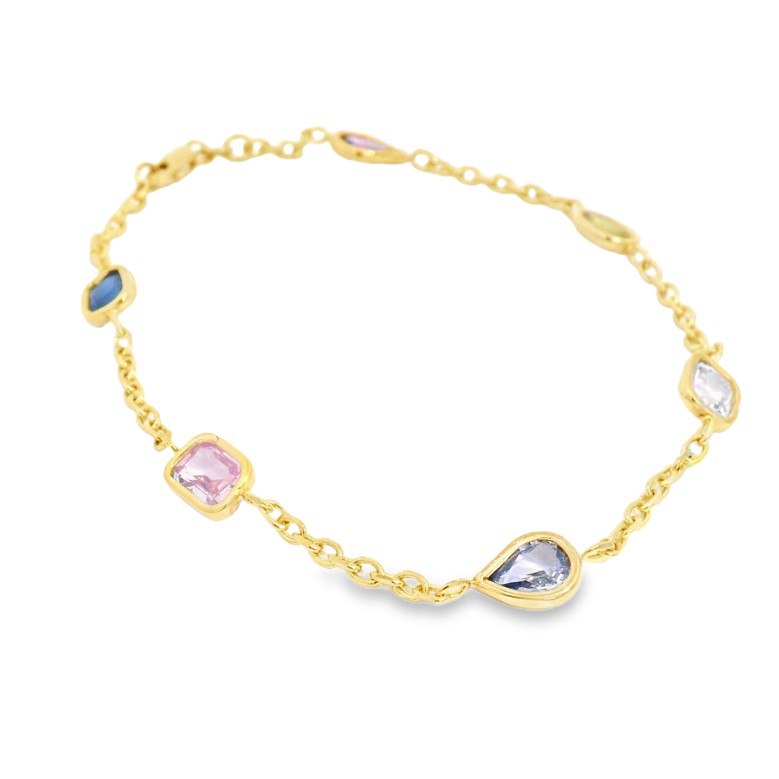 Mix color sapphire bracelet