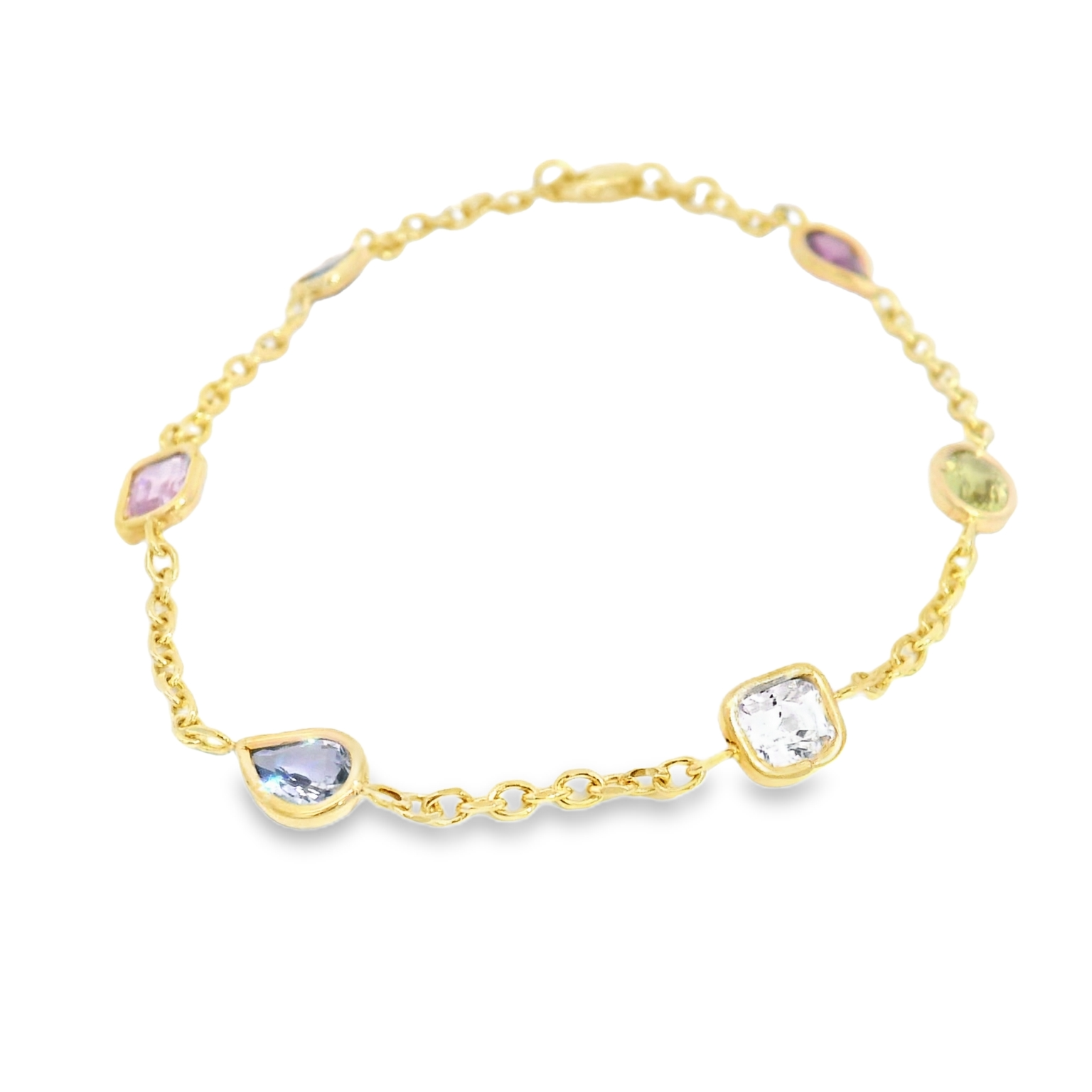 Mix color sapphire bracelet