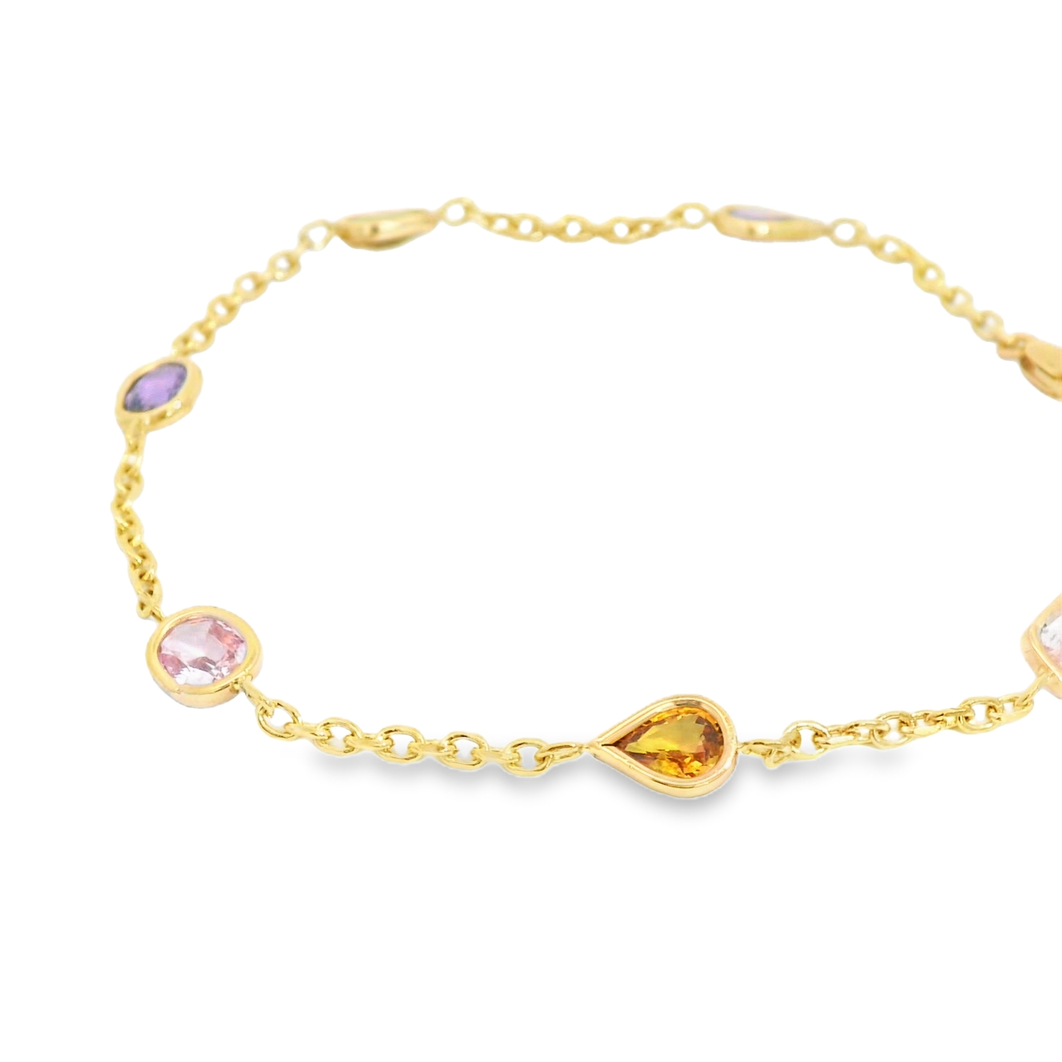 Mix color sapphire bracelet