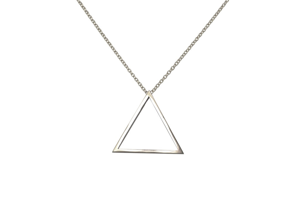 Triangle Necklace- "Strength" pendant Sterling Silver