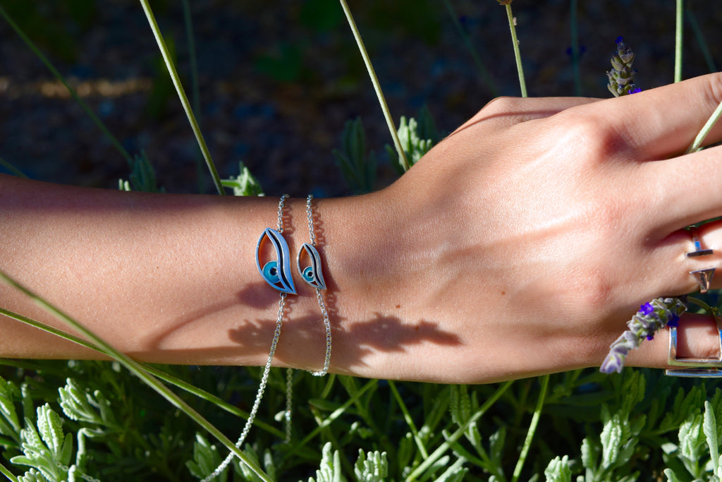 Evil Eye Bracelet- Silver