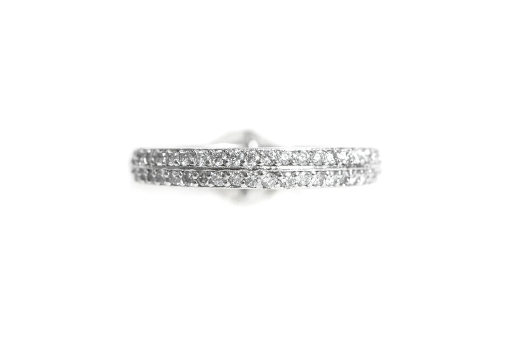 Double row diamond band - "Elizabeth Wedding Band"