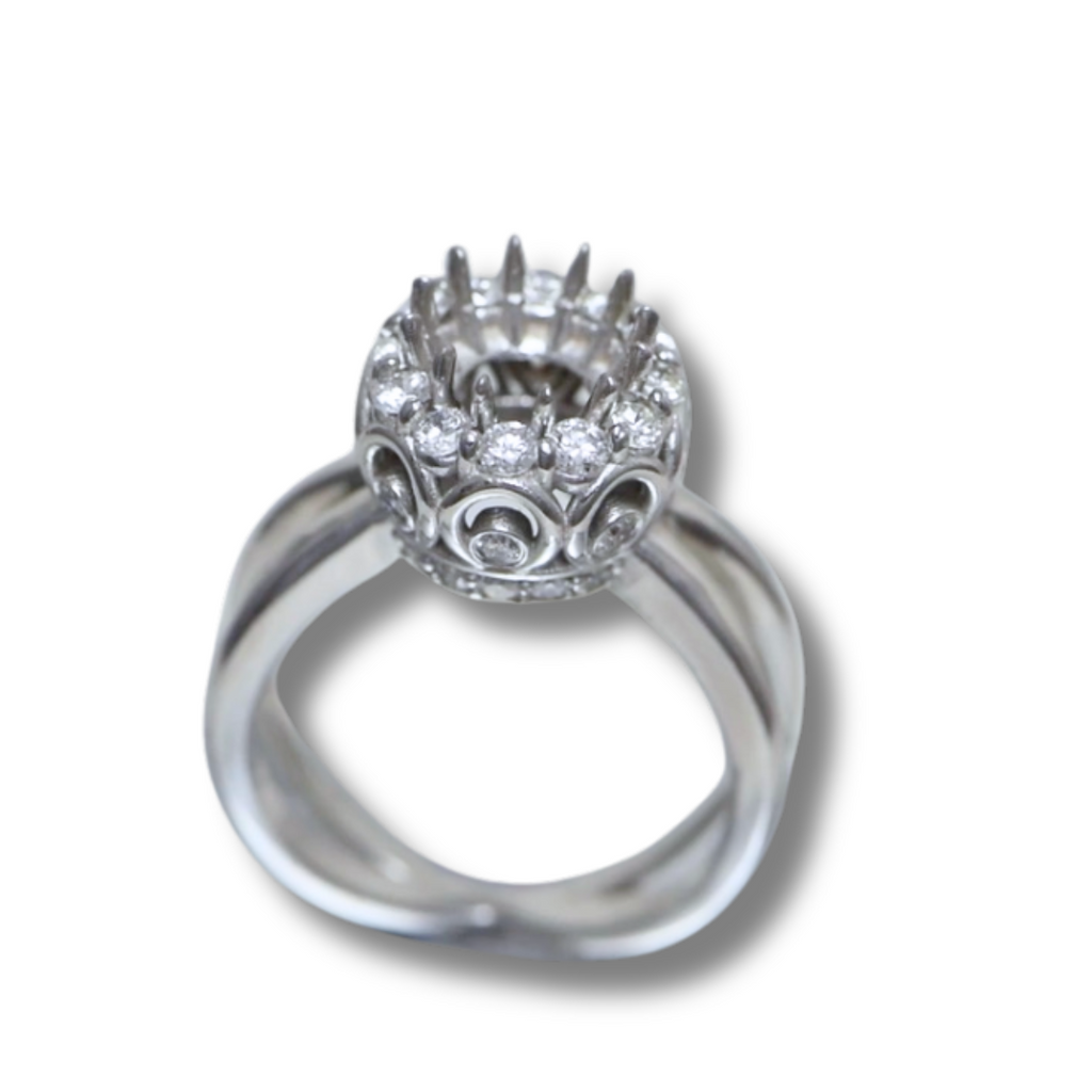 Diamond Semi mount Engagement Ring- "Diana"