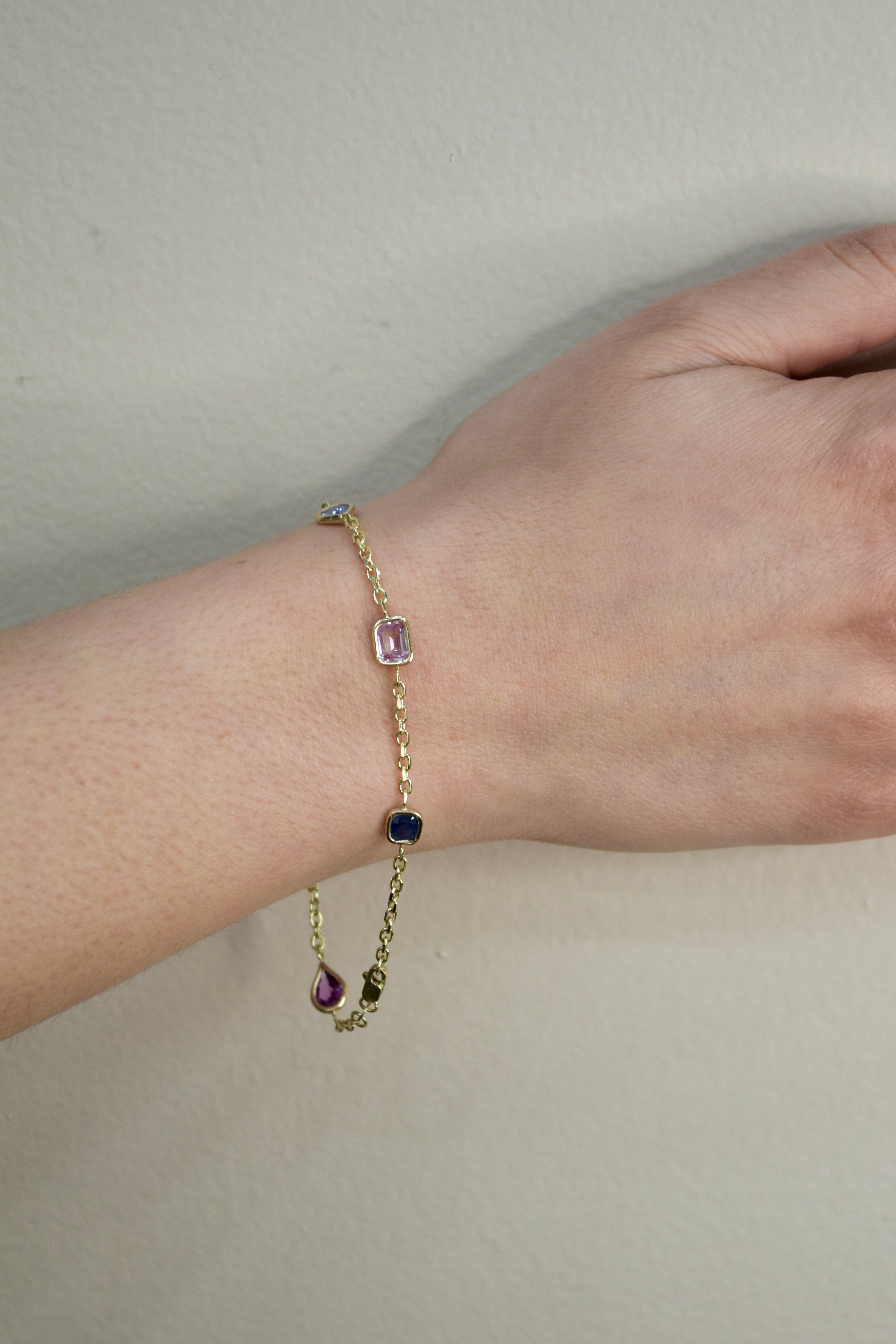 Mix color sapphire bracelet