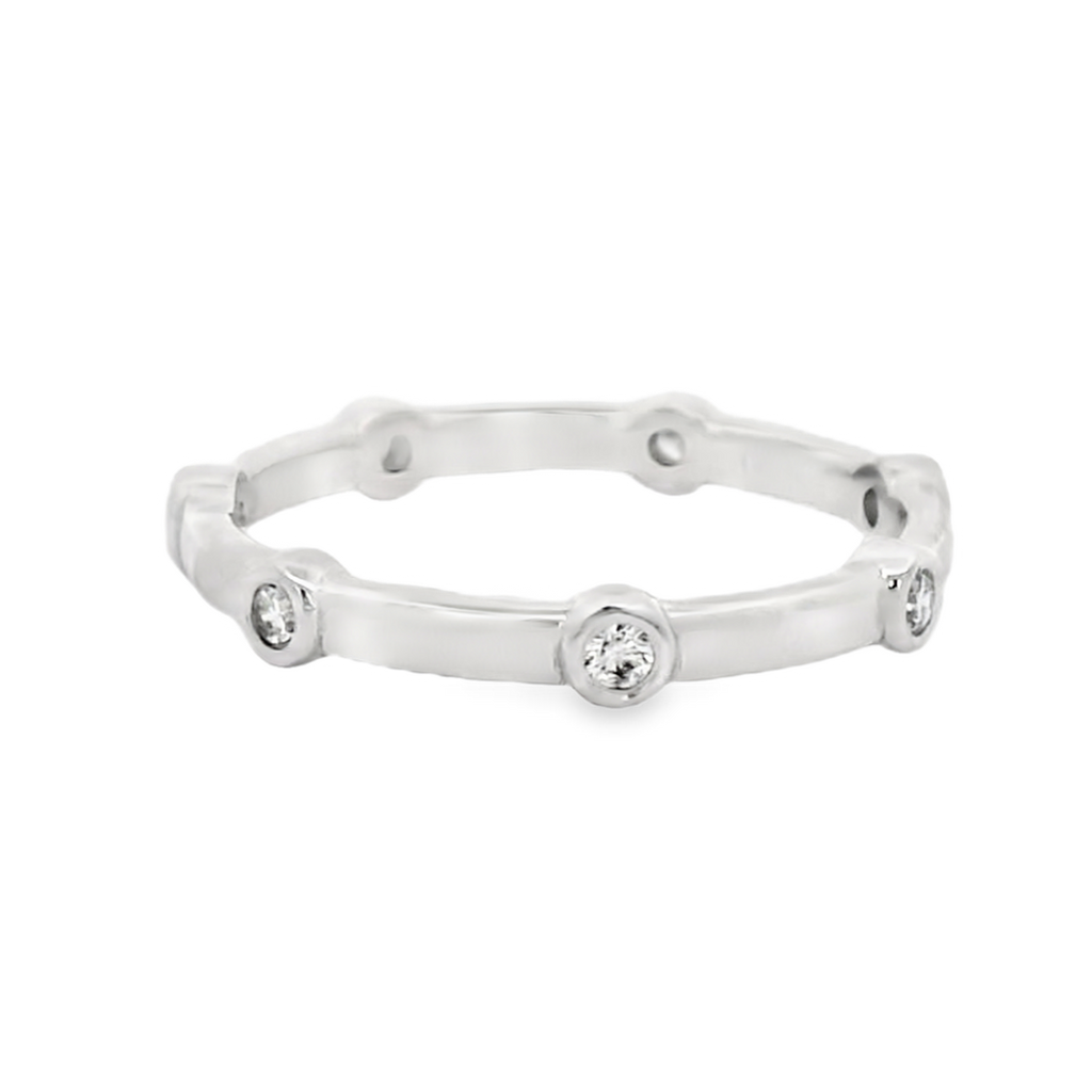 Stepping stone White Gold Diamond Ring