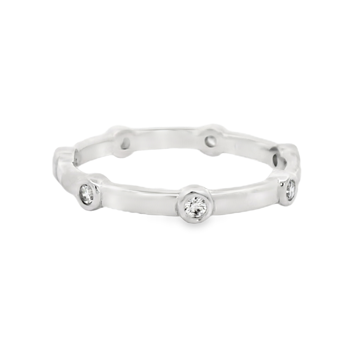 Stepping stone White Gold Diamond Ring