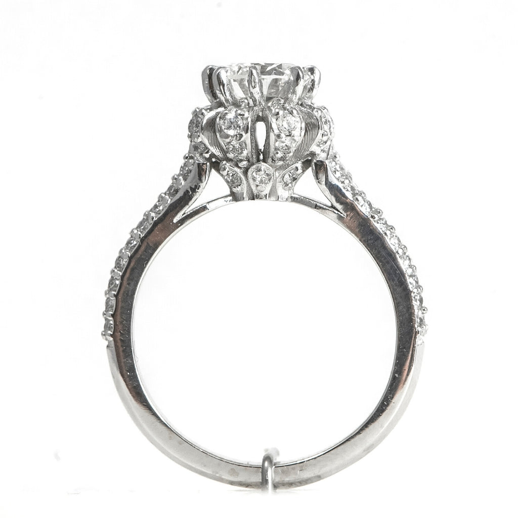 Diamond Semi mount Engagement Ring-"Elizabeth"