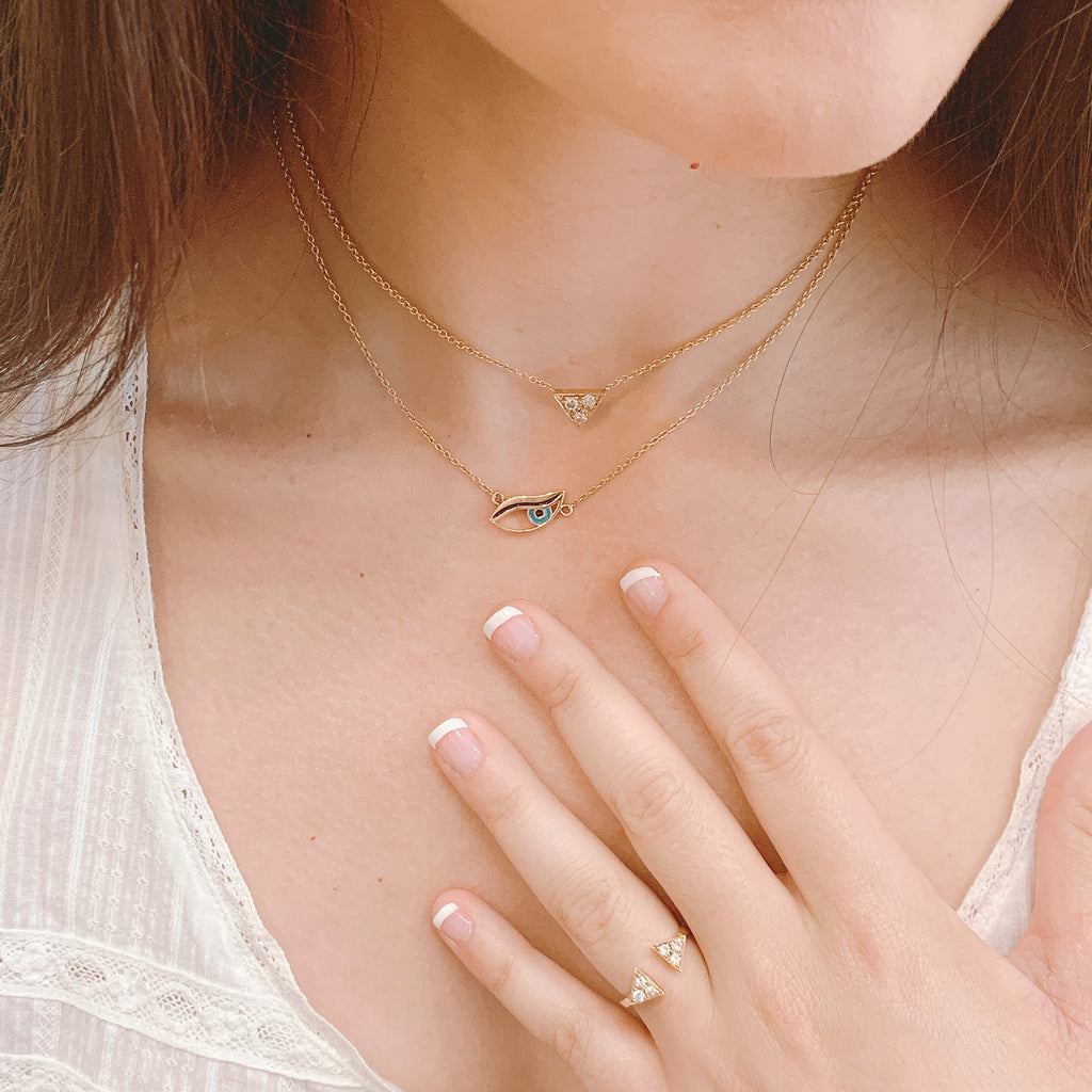 Evil Side Eye Gold Necklace