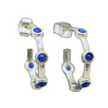 Lapis Lazuli Small Sterling Silver hoop