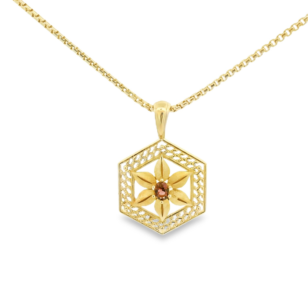 Phoenicia bloom pendant gold