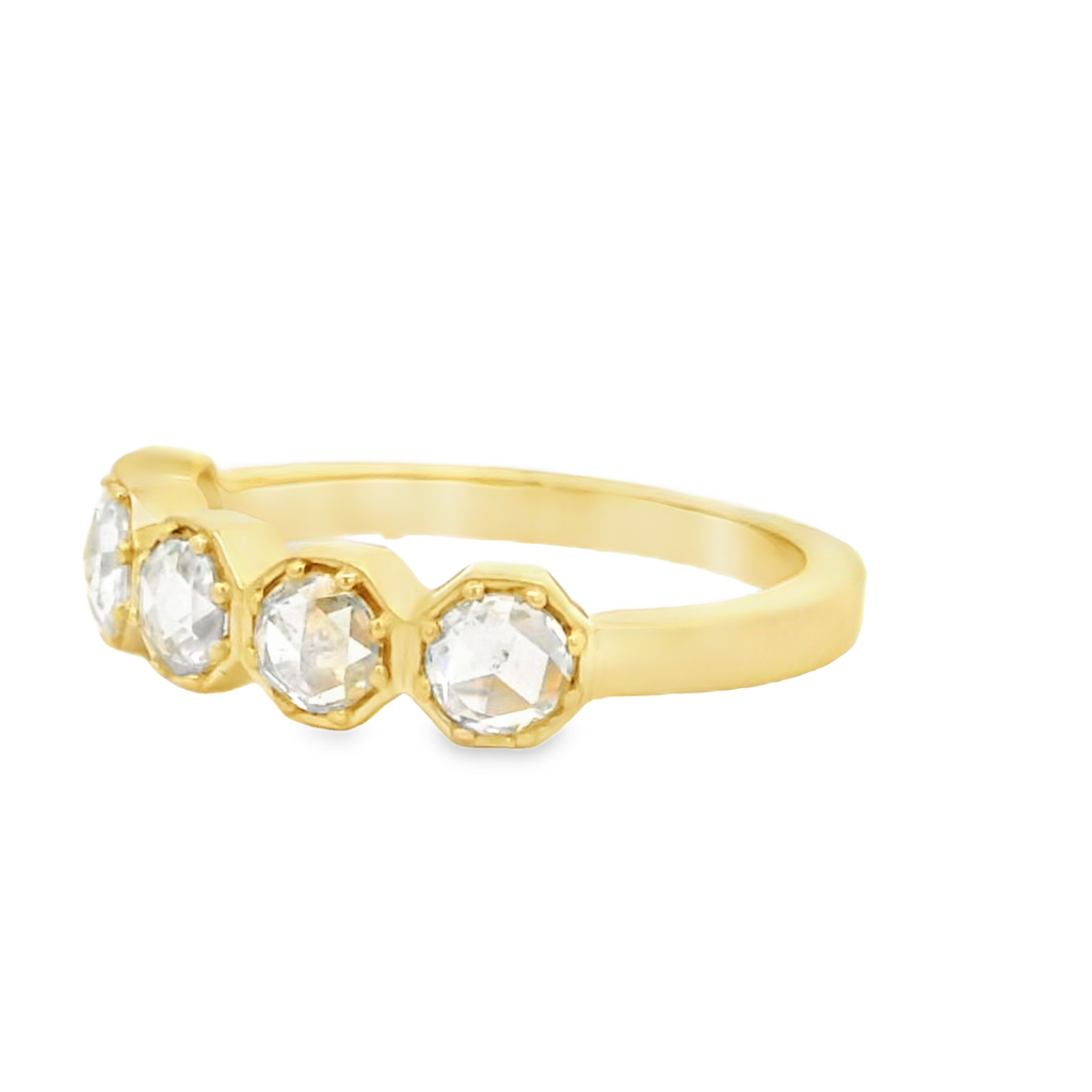 Rose cut diamond ring