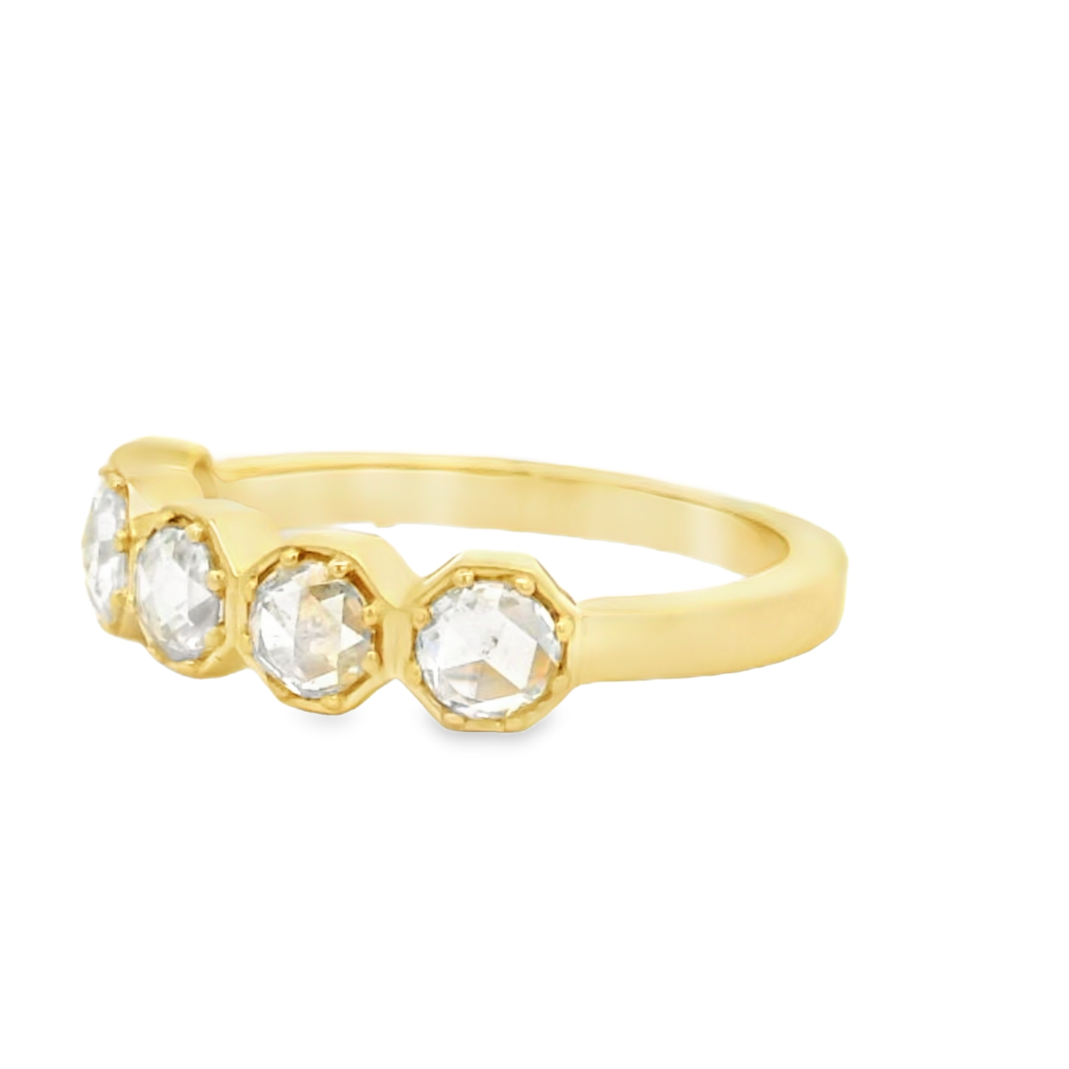 Rose cut diamond ring