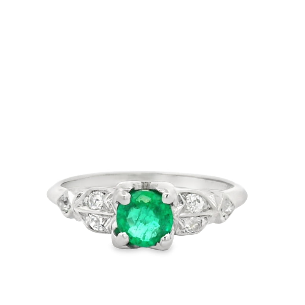 Vintage Emerald and diamond ring