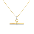 Vintage Pocket Watch T-Bar Toggle Pendant Necklace