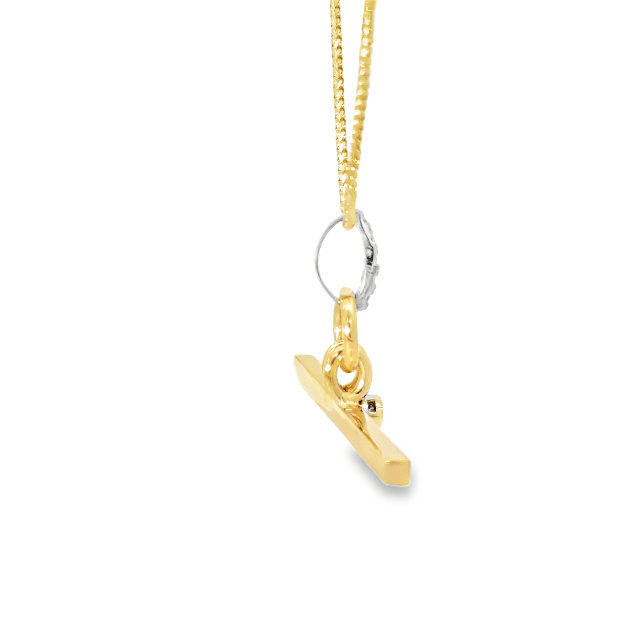 Vintage Pocket Watch T-Bar Toggle Pendant Necklace