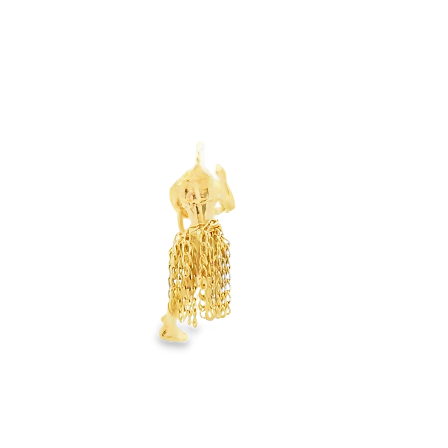 Hula dancer gold charm