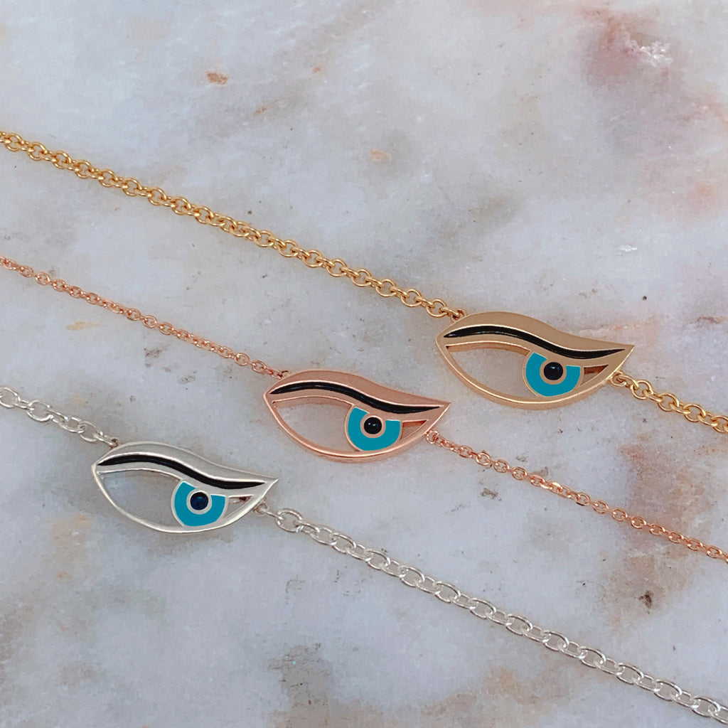 Evil Eye Bracelet- Silver