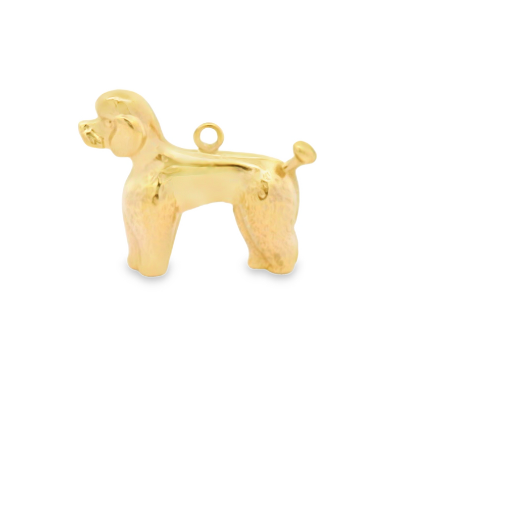 Gold Poodle charm