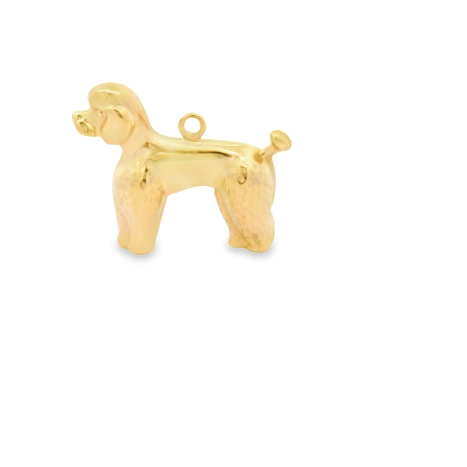 Gold Poodle charm