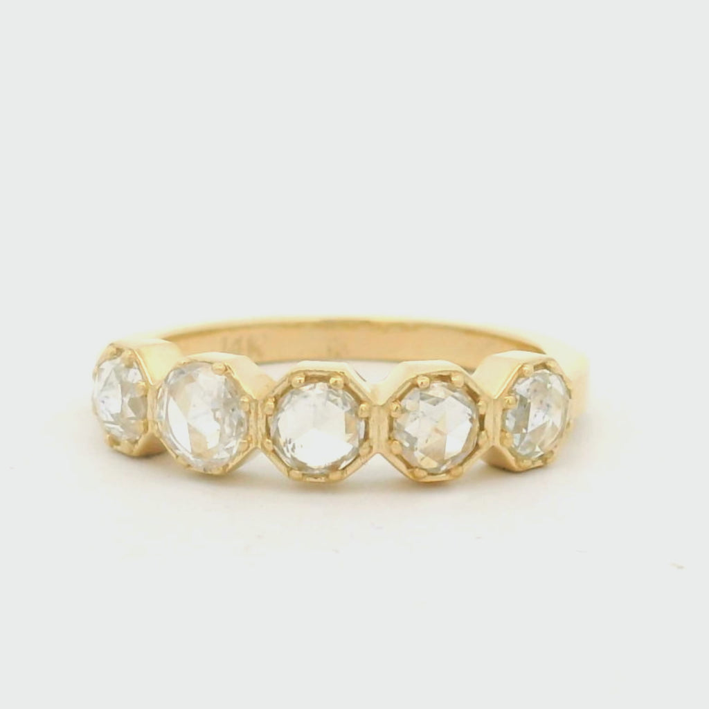 Rose cut diamond ring
