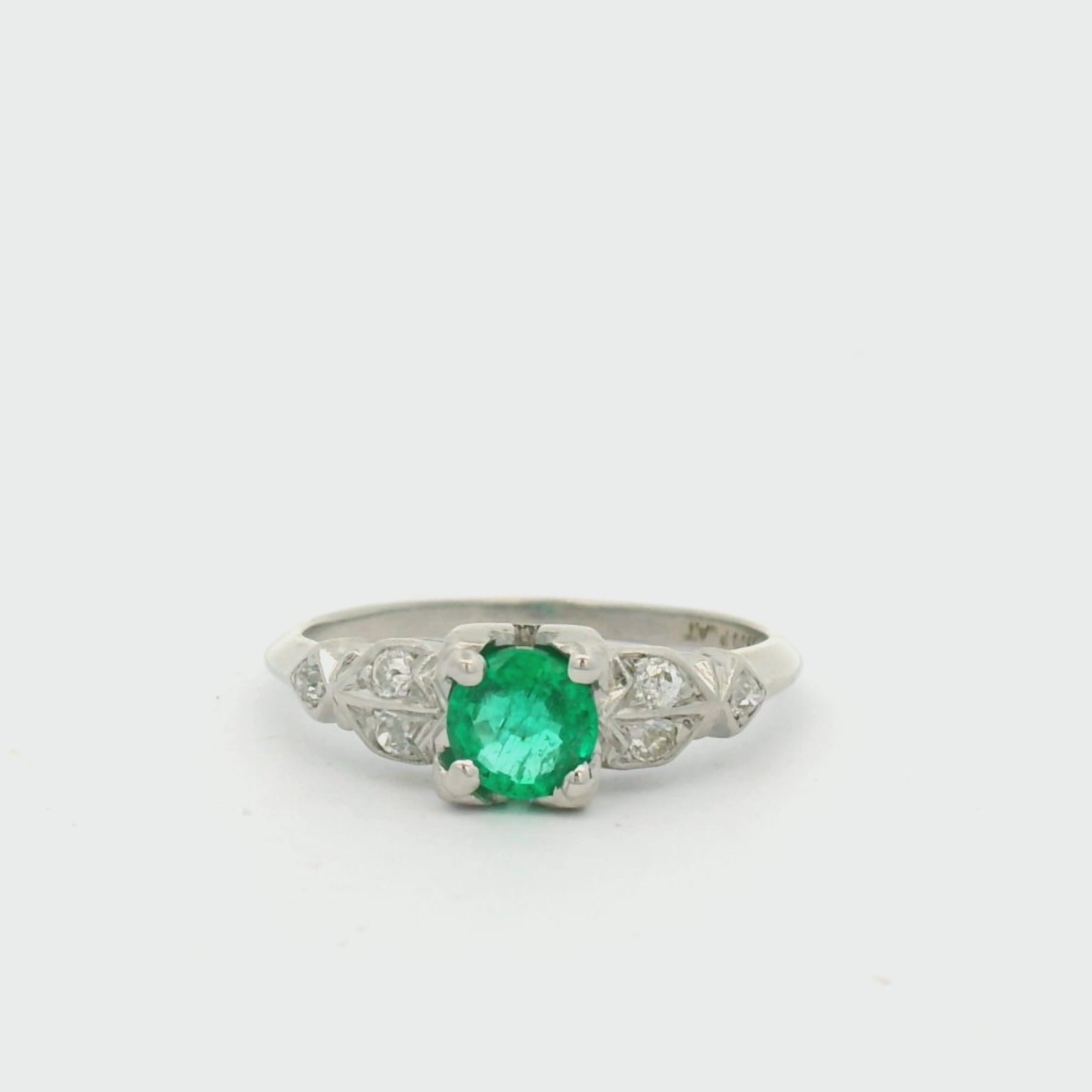 Vintage Emerald and diamond ring
