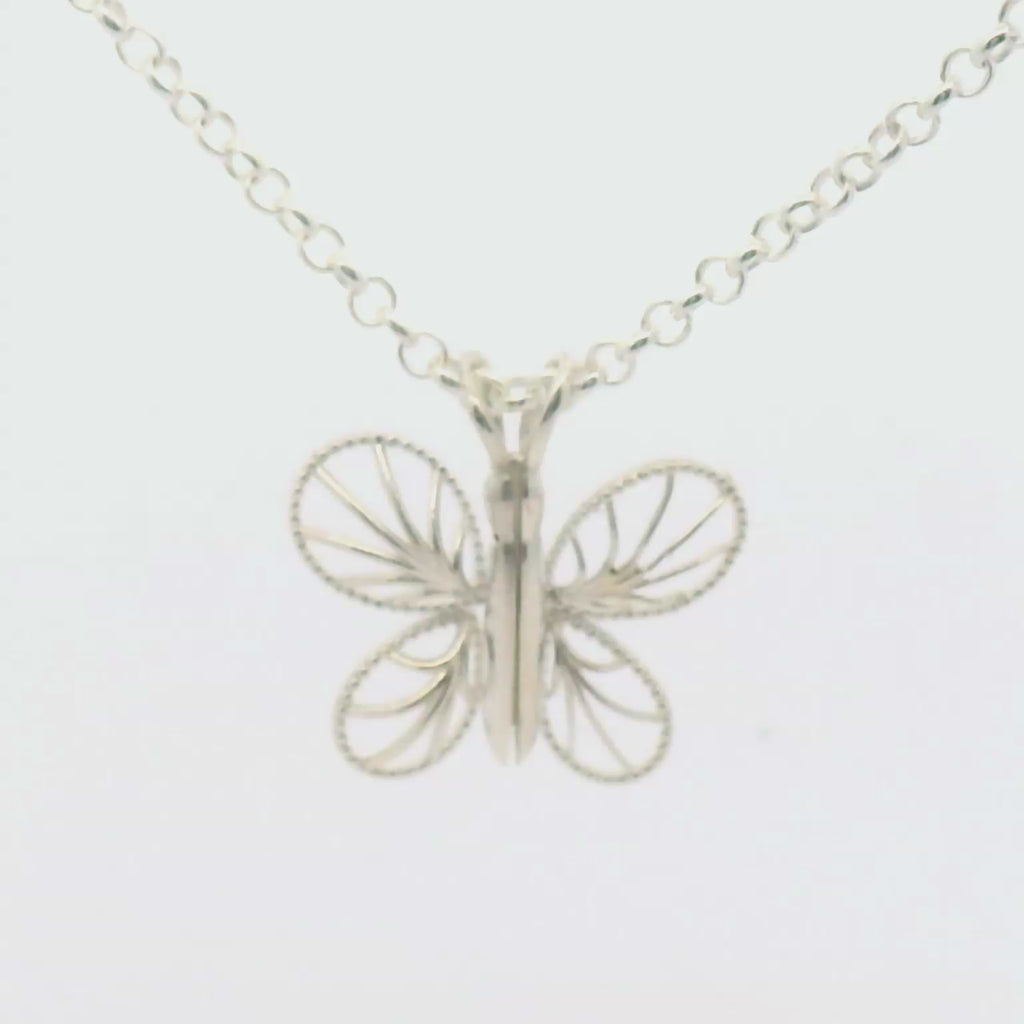 BFF Butterfly charm necklace- Sterling Silver