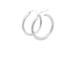 14K White Gold Hoop Earrings