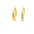 14K brushed gold hoop earrings